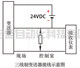 三線制變送器接線示意圖 三線制變送器接線示意圖