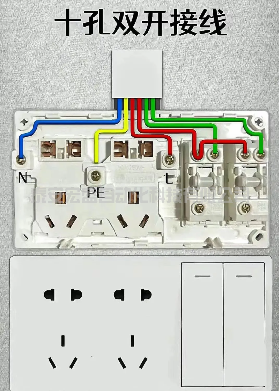 十孔雙開(kāi)接線(xiàn)